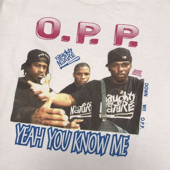 Vintage Naughty By Nature O.P.P Yeah You‎ Know Me Single Stitch NO TAG - Picture 3 of 9